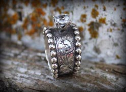 Wide Engraved Ring
